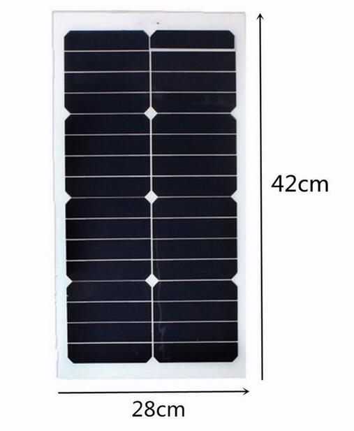 Painéis solares flexíveis altos de Efficience ETFE 20 watts para o sistema solar portátil pequeno